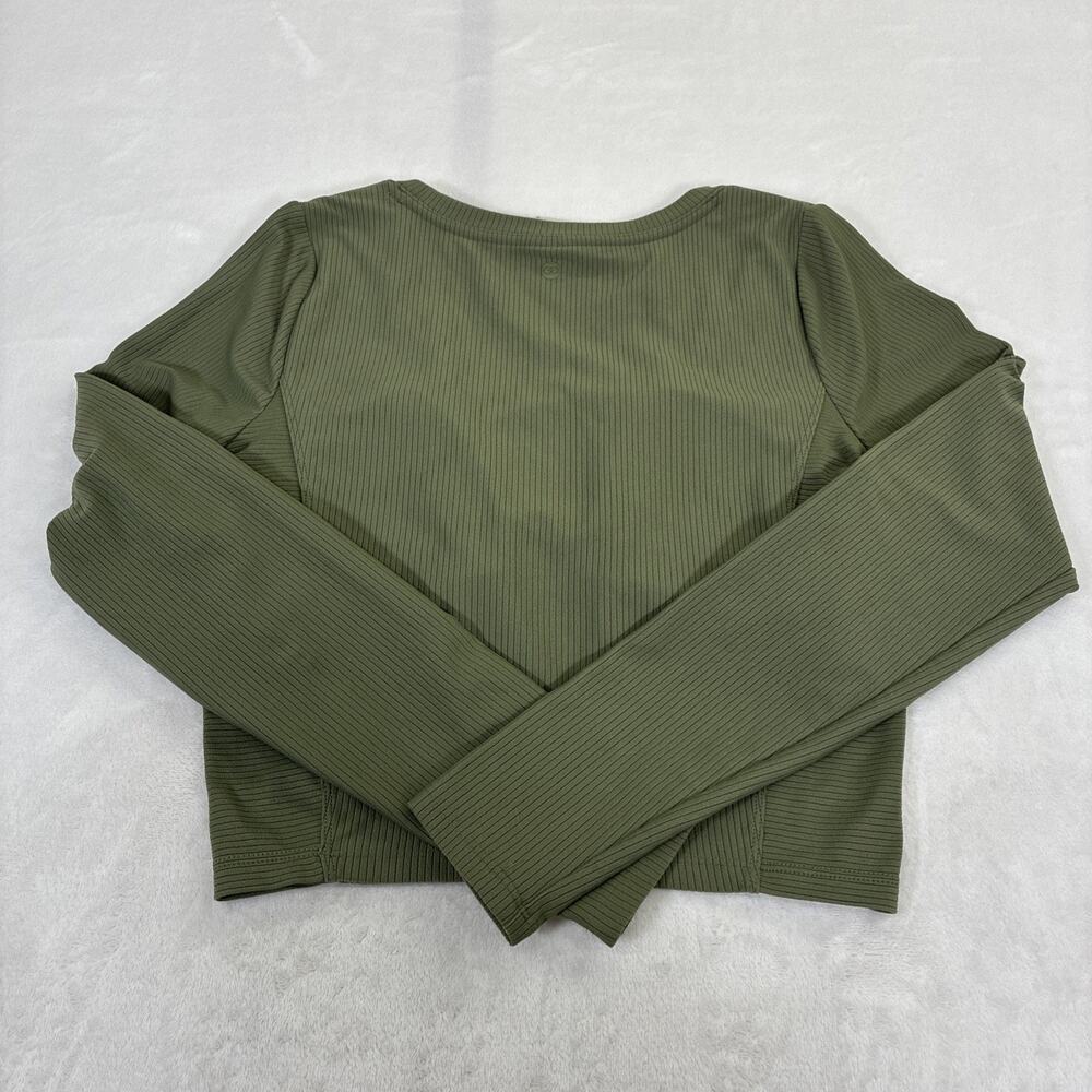 Calia by Carrie Underwood Women’s Green Ribbed Athletic Top Sz Med Long Sleeve - Picture 8 of 11